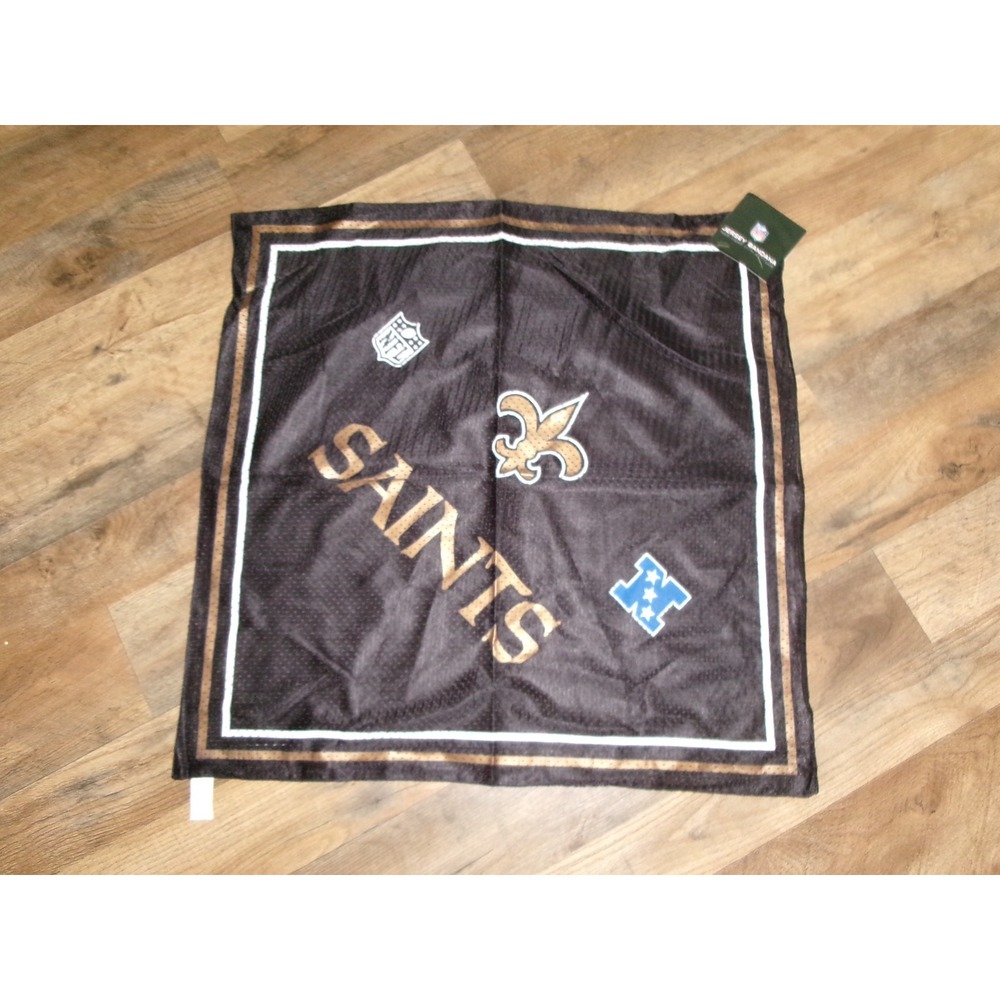 SAINTS   JERSEY  BANDANA DOO RAG 22X22   HAT  VINTAGE DEADSTOCK U5